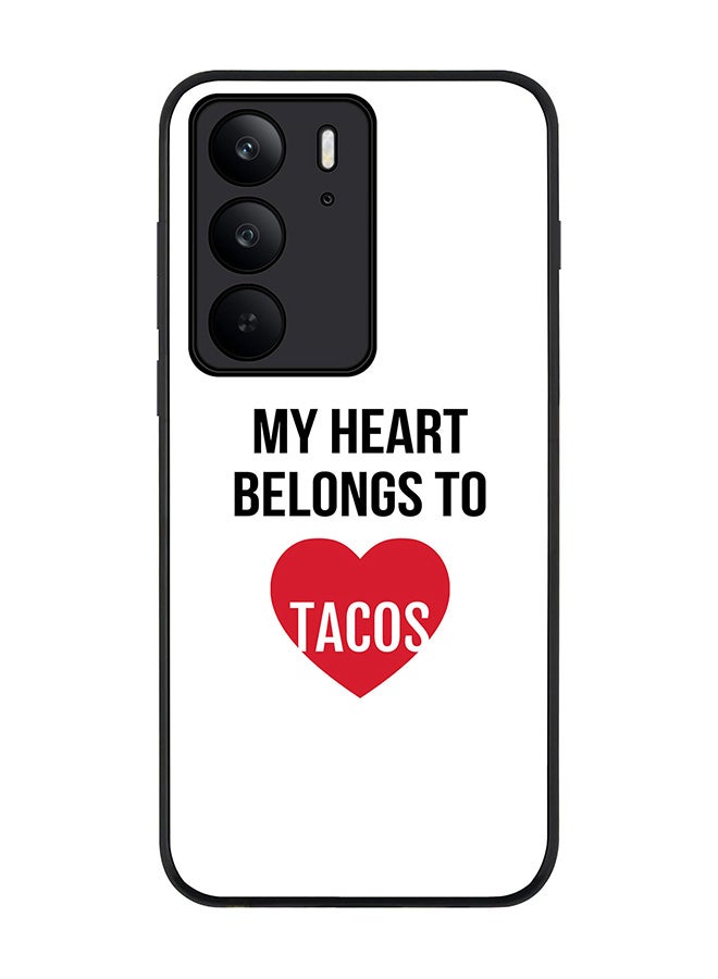For Realme C75x / C75 4G Case,Slim fit Camera Protection, Shockproof Thin Phone cover  - My heart belongs to tacos